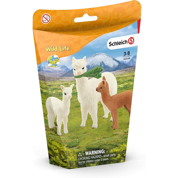 3pc Schleich 7.6'' Alpaca w/ Grass Action Figure Kids Toy Set 3-8y