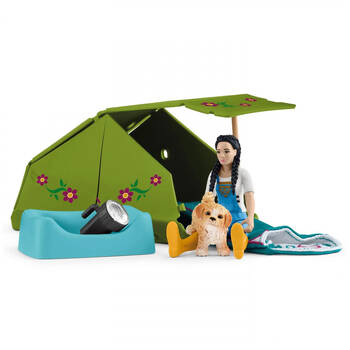 Schleich Camping Adventure w/ Kim Kids Action Figure Playset Toy 4y+