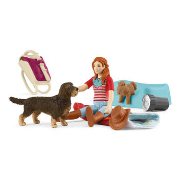 Schleich Overnight Stay w/ Hannah Kids Action Figure Playset Toy 4y+