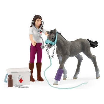 Schleich Mrs. Kramer w/ Foal Kids/Children Action Figure Playset Toy 4y+