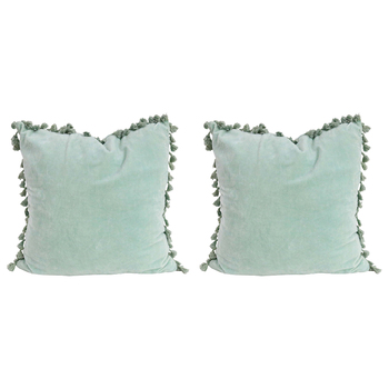 2PK LVD Cushion Velvet Tassels Frost Home/Lounge Decor 50cm Square