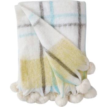 LVD Wool/Acrylic Throw Blanket 130x170cm - Tartan Mosssea