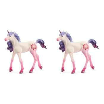 2PK Schleich 7.1'' Mandala Unicorn Foal Animal Action Figure Kids Toy 3-8y