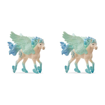 2PK Schleich Kids/Childrens Toy Figurine Stormy Unicorn Foal 
