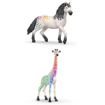 2pc Schleich Giraffe & Horse 90 Years Ltd Ed Action Figure Combo Set 3y+