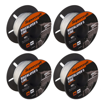 4PK Supercraft Brickline No8 50M White High Visibility DIY Tool