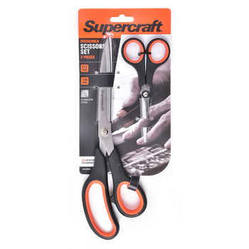 2pc Supercraft Scissors Stainless Steel General Purpose
