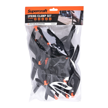 16pc Supercraft Spring Clamp Nylon 65/85/115/155/210mm Set