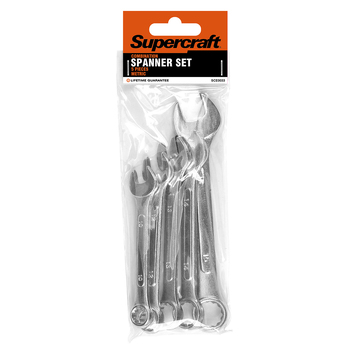 5pc Supercraft Combination Spanner Metric Tool Set 