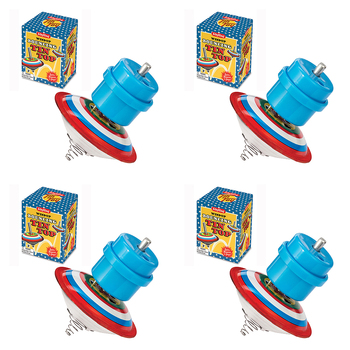4PK Schylling Kids Bouncing Tin Top 6cm Classic Toy 3y+