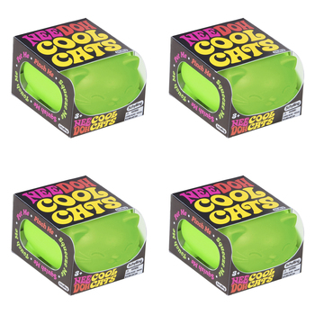 4PK Schylling Cool Cats Nee Doh Squeeze Toy 8cm Assorted 3y+