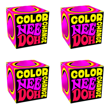 4PK Schylling Colour Changing Nee Doh Squeeze Ball Toy 6cm Assorted 3+