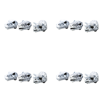 4PK Schylling Chomp & Go Dino Skulls 5cm Pull Racer Toy Assorted 3+