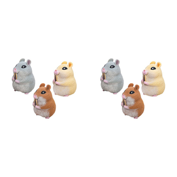 2PK Schylling Chonky Cheeks Hamster Kids Squeeze Toy 8cm Assorted 3y+