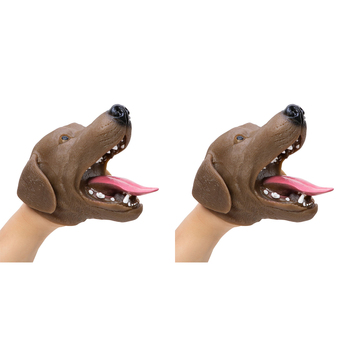 2PK Schylling Stretchy Dog Hand Puppet Kids Toy 15cm Assorted 5y+