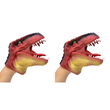 2PK Schylling Dinosaur Hand Puppet Kids Toy 15cm Assorted 5y+