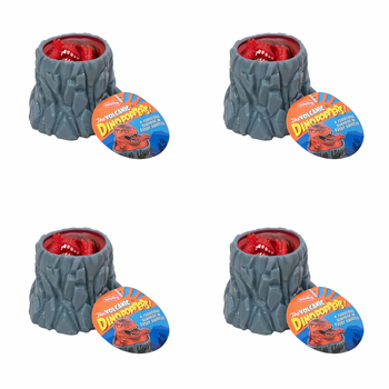 4PK Schylling Volcanic Dino Popper Kids Squeeze Toy 6cm Assorted 4y+