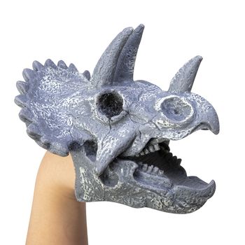 Schylling Dino Skull Hand Puppet Kids Pretend Play Toy Grey Assorted 3y+