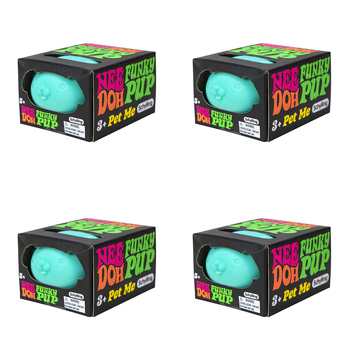 4PK Schylling Funky Pup Nee Doh Kids Squeeze Toy 8cm Assorted 3y+