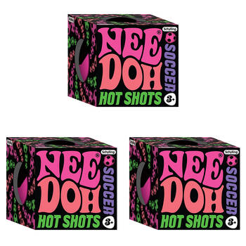 3PK Schylling Hot Shots Football Nee Doh Kids/Childrens Toy - Assorted 3y+