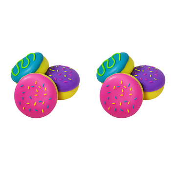 2PK Schylling Nee Doh Jelly Dohnut Kids Squeeze Toy 8cm Assorted 3y+