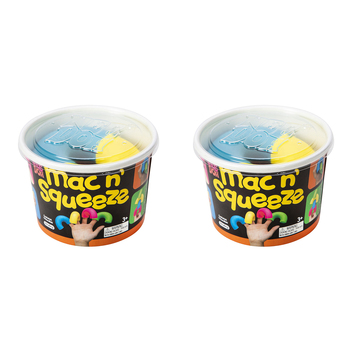 2PK Schylling Nee Doh Mac N Squeeze Kids Toy 10cm Assorted 3y+