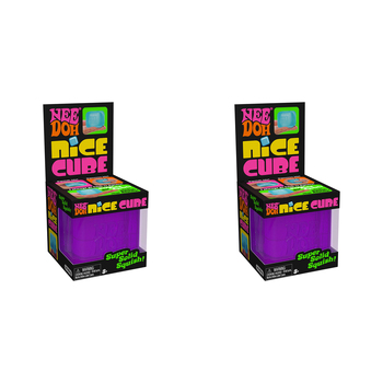 2PK Schylling Nee Doh Nice Cube Kids Squeeze Toy 6cm Assorted 3y+