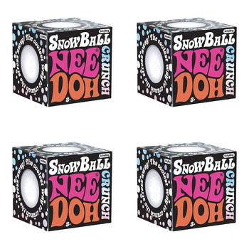 4PK Schylling Snow Ball Crunch Nee Doh Kids Toy 6cm Assorted 3y+