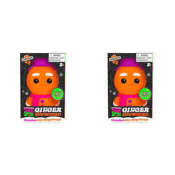 2PK Schylling Ginger Glowman Nee Doh  Christmas Kids Toy - Assorted 3y+