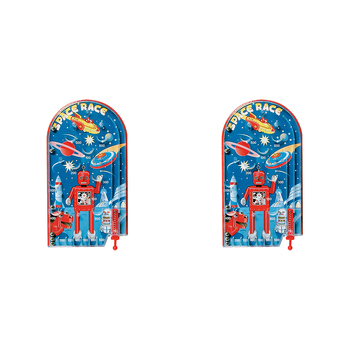 2PK Schylling Space Race Pinball Game 28.5cm Kids Toy Assorted 3y+