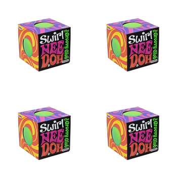 4PK Schylling Swirl Nee Doh Squeeze Ball Kids Toy 6cm Assorted 3y+