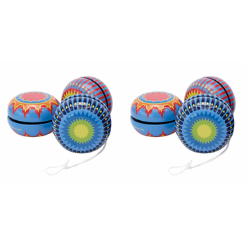 2PK Schylling Tin Yo-Yo Kids/Children Classic Toy 5cm Assorted 3y+