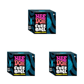 3PK Schylling Fuzz Ball Wonder Waves Nee Doh Kids Toy - Assorted 3y+