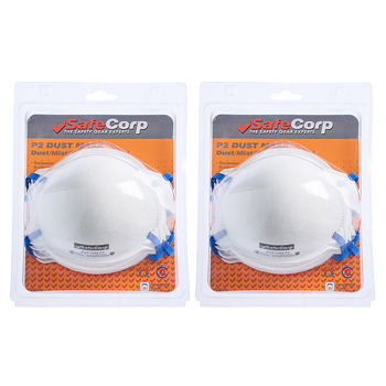 2x 5pc Safecorp Mask Dust P2 Protective Face Covering PPE