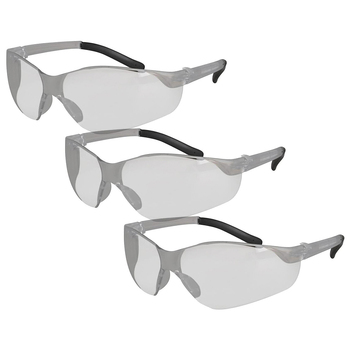 3PK Safecorp PPE Safety PPE Safety Specs/Glasses/Glasses 'Sports' Series Clear