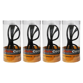 4PK Safecorp PPE Safety Specs/Glasses 'Handy' Series Clear