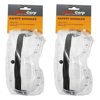 2PK Safecorp PPE Safety Goggles Direct Vent All Purpose