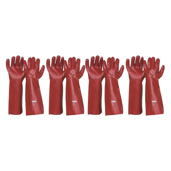 4PK Safecorp PPE Safety Gloves Pair Pvc Oil/Chemical Resistant 45cm