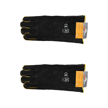 2PK Safecorp PPE Safety Lined Leather Welding Gloves Pair 40cm