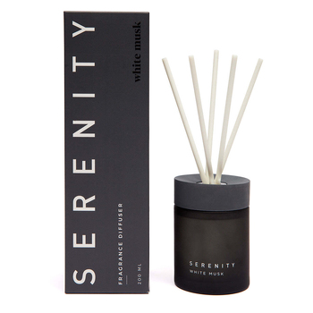 Serenity Coloured Core 200ml Reed Diffuser - White Musk