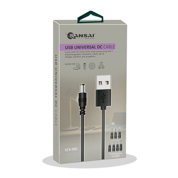 Sansai 1m USB-A To 7 Interchangeable DC Connector Heads Cable