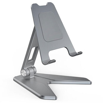 Sansai Aluminium Alloy Table Tablet & Phone Stand Grey f/ Up to 1.5kg Devices