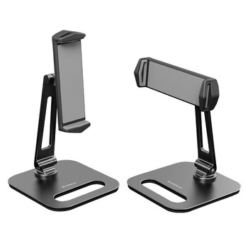Sansai Tablet & Phone Retractable Bracket Table Stand Black f/ 13.5-21cm Devices