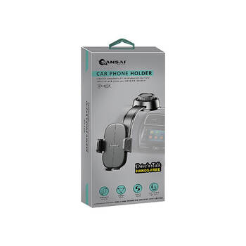 Sansai Universal Suction Mounted Car Phone Holder Adjustable Anti-Slip Black