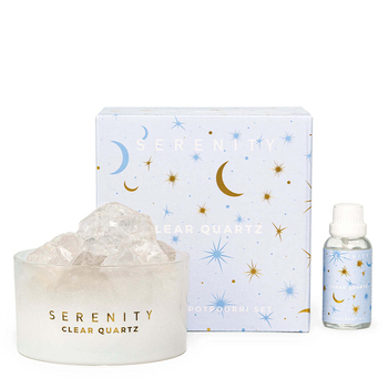 3pc Serenity Crystal 50ml Potpourri & Oil Set - Healing & Clear Quartz