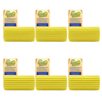 6PK Scrub Daddy Damp Duster Sponge Yellow Durable Non-Scratch Cleaning Tool