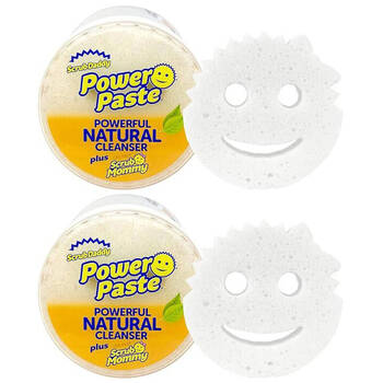 2PK Scrub Daddy Power Paste w/ Scrub Scrubber Heavy Duty Cleaning Paste