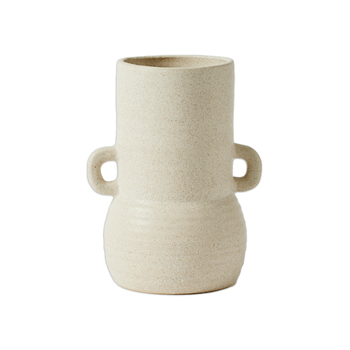 Pilbeam Living Stoneware Riva Vase Small Sand 22cm