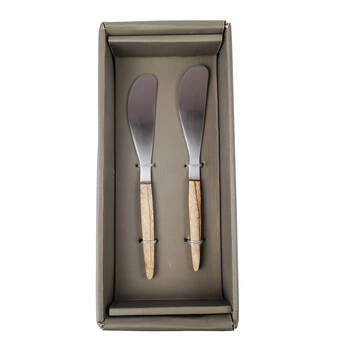 2pc NF Living Spreader Set Elegant Rustic 15x1cm Brown