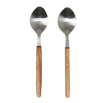 2pc NF Living Serving Spoons Set with Handles 13x2.5cm Brown